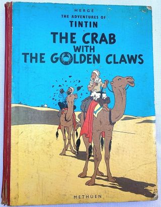 Crab With The Golden Claws Methuen 1958 1st Edition Hb Rare Tintin Book Herge Eo