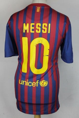 Messi 10 Barcelona Home Football Shirt 11 - 12 Nike Rare Mens Xl