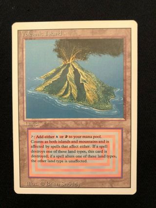 Mtg - Volcanic Island - Revised Edition Dual Land English,  Rare,