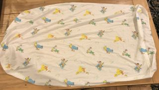 Rare Vintage Sesame Street Fitted Crib Sheet 52 X 30 Fabric Crafting