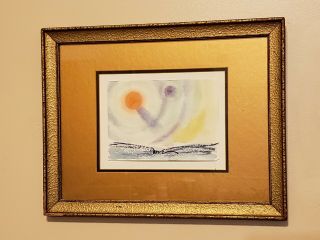 Arthur Dove Watercolor Painting Signed Rare American Modernist Abstract W/ Sun