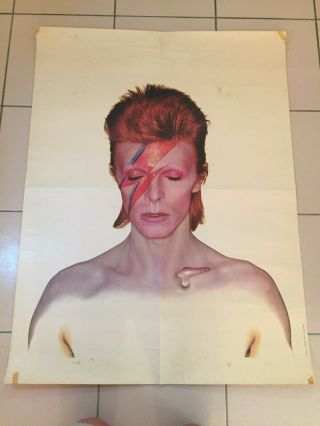 Mega - Rare David Bowie Aladdin Sane 1973 Large Mainman Uk Promo Poster