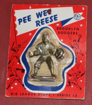 Rare 1956 Big League Stars Pee Wee Reese Series 13 Baseball Figure In Package