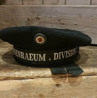 Wwi Imperial German Navy Rare Minenraeum Division 1 Sailors Cap,  Mine Sweeper