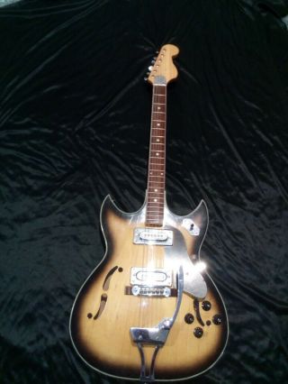 Rare Apollo Hollow Body Electric Guitar Mij 1960s Japan