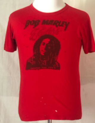 Bob Marley & The Wailers Very Rare Vintage 1979 Canadian Tour Crew Shirt Size M