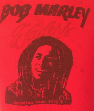 Bob Marley & The Wailers Very Rare Vintage 1979 Canadian Tour Crew Shirt Size M 2