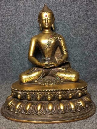 Old Rare Chinese Copper Gilding Statue Buddha (k97)