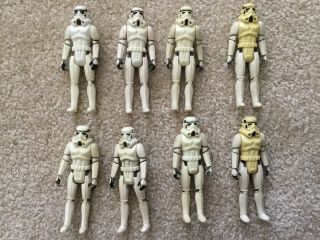 Vintage Loose Star Wars Set Of 8 Stormtrooper Figures All Dated 1977,  Hong Kong