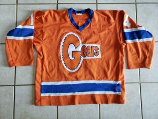 Vintage 70s Saginaw Gears Game Worn Jersey Athletic Sewing Very Rare