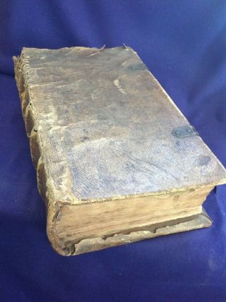Rare Antique 1748 German Martin Luther Illustrated Bible Large Folio 15 " X 9 1/2