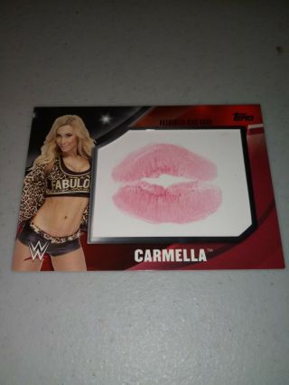 Carmella 2016 Wwe Topps Kiss Card Red D 1/1 Rare