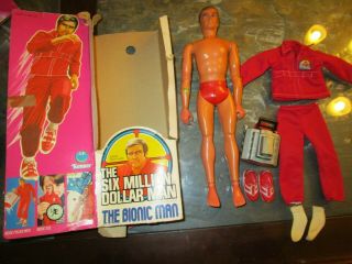 1975 Six Million Dollar Man Figure - W/ Box - Colonel Steve Austin - Power Ram