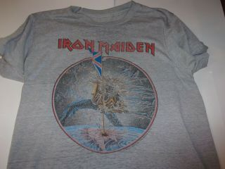 Vintage 1982 - 83 Iron Maiden Beast On The Road Tour Tee Shirt Concert Promo Rare