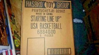 1996 Team Usa Basketball Starting Lineup Figures Case (6) Malone,  Oneal,  Olajuwon