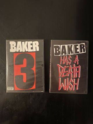 Baker 3 & Baker Has A Deathwish Skateboard Video,  Rare Dvd,  Andrew Reynolds