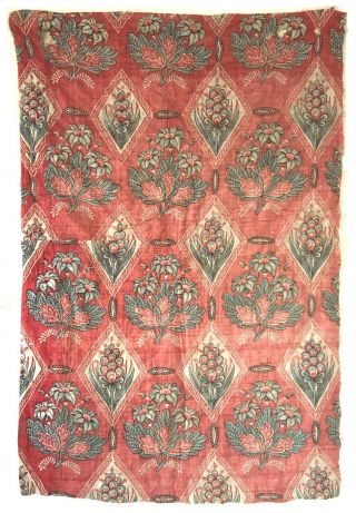Rare 18th C.  French Printed Cotton Block Printed Fabric (2901)