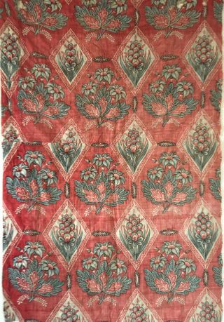 Rare 18th C.  French Printed Cotton Block Printed Fabric (2901) 2