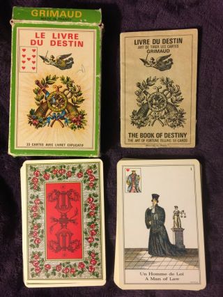 Rare Vintage Book Of Destiny Fortune Telling Cards Like Lenormand