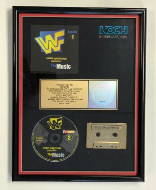 Wwf Wwe Mankind Rare Commemoritive Riaa Certified Gold Sales Award Cd & Cassette
