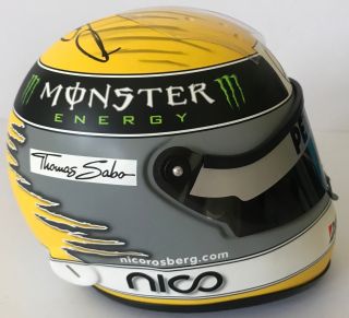 Nico Rosberg Hand Signed F1 1/2 Scale Helmet 2010 Mercedes Very Rare.