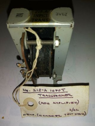 Rare Western Electric 218a Input Transformer Mono Amplifier Coil