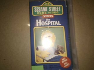 Sesame Street Visits The Hospital Vhs 1990 Random House Rare Big Bird Jim Henson