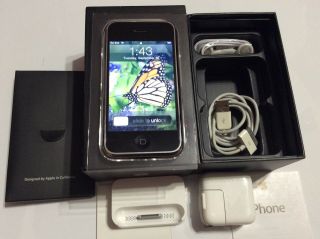 Apple Iphone 1st Generation - 8gb - Black - A1203 (rare) W/original Matching Box