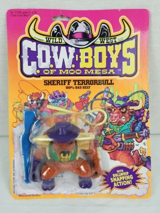 1991 Wild West Cow Boys Of Moo Mesa Sheriff Terrorbull 100 Bad Beef Figure
