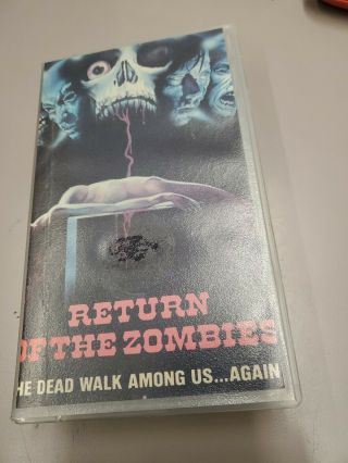 Return Of The Zombies Vhs Wizard Video Clear Replacement Case Paul Naschy Rare