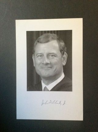 John Roberts Supreme Court Chief Justice Signed Photo Rare