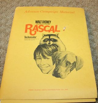 Rascal Rare Walt Disney Advance Campaign Material Press Kit Bill Mumy