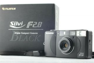 [rare Almost In Box] Fujifilm Silvi F2.  8 Black 35mm Filmcamera From Japan