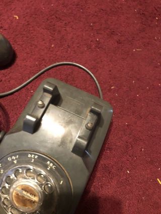 Rare Western Electric Dark Grey Rotary Telephone Made 8 - 1956 3