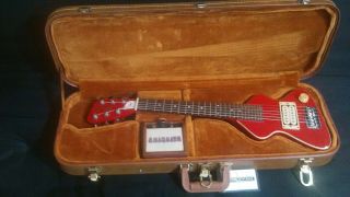 Rare Chiquita Travel Guitar W/ohsc & Amp