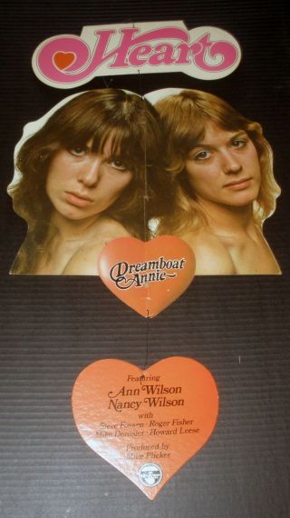 Very Rare Heart Dreamboat Annie 1975 Vintage Music Record Store Promo Display