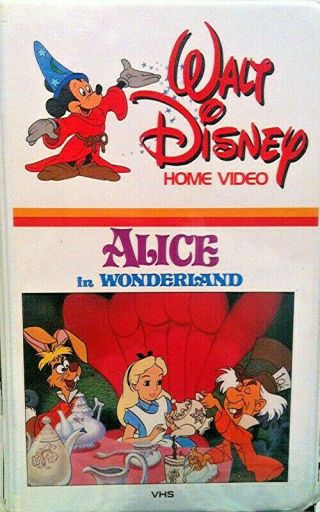 Alice In Wonderland Vhs 36vs Walt Disney Home Video Rare 1983 White Clamshell