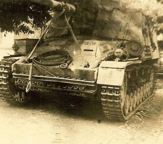 Rare German Hummel Self Propelled Artillery Guns Lined Up On Road