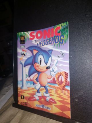1 Sonic the Hedgehog 1st app Mini Promo Comic Sega Genesis - RARE 9.  4 - 9.  6 2