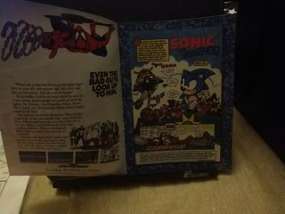 1 Sonic the Hedgehog 1st app Mini Promo Comic Sega Genesis - RARE 9.  4 - 9.  6 3