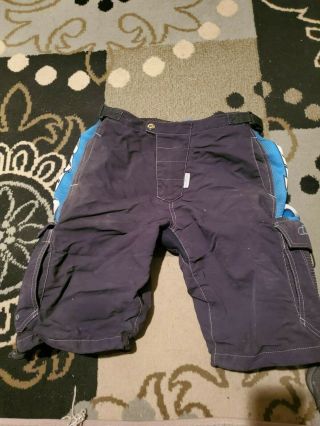 Dye Paintball Shorts Division Core Blue Medium 32 - 36 2003 To 2004 - Rare