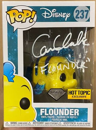 Flounder Diamond Disney Funko Pop Autographed/signed Cam Clarke