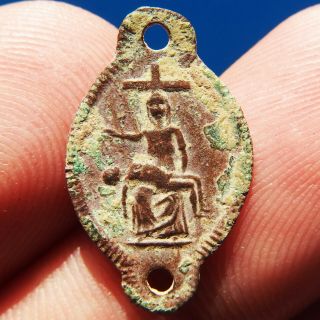 Rare Pieta Virgin Religious Medal Old 19th Century Sorrows Virgin Pendant Found