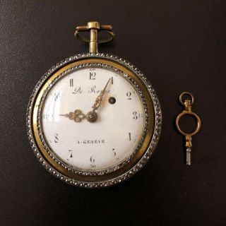 Pocket Watch De Roche.  Very Rare Watch Ordered All Around With Diamonds Numbered