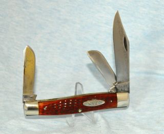 Rare Vintage Case Xx Redbone Large Stockman Knife 6375 1940 - 64