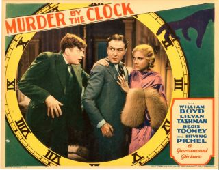 Murder By The Clock 1931 Very Rare Lobby Card Fine 11 X 14