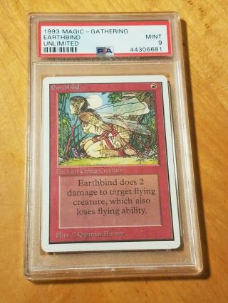 Earthbind - Magic The Gathering Mtg Unlimited Edition Bgs Beckett Graded 9