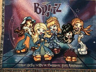 Rare Bratz Dolls Blanket Throw Wall Tapestry Girls With A Passion For Fashion