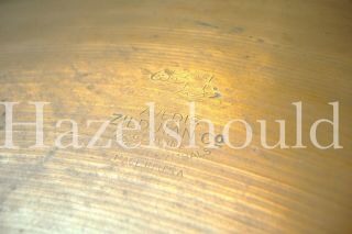 SOUNDFILE RARE Vintage Zildjian 1940s TRANS STAMP 18 
