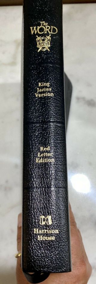 The Word Study Bible KJV Harrison House Leather Red Letter RARE Revivals Capps 3